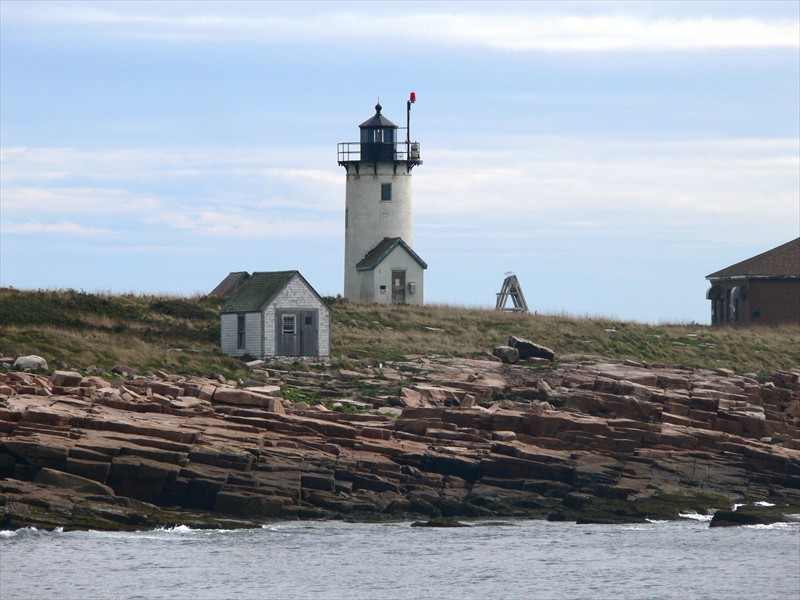 Lighthouse on a rocky island